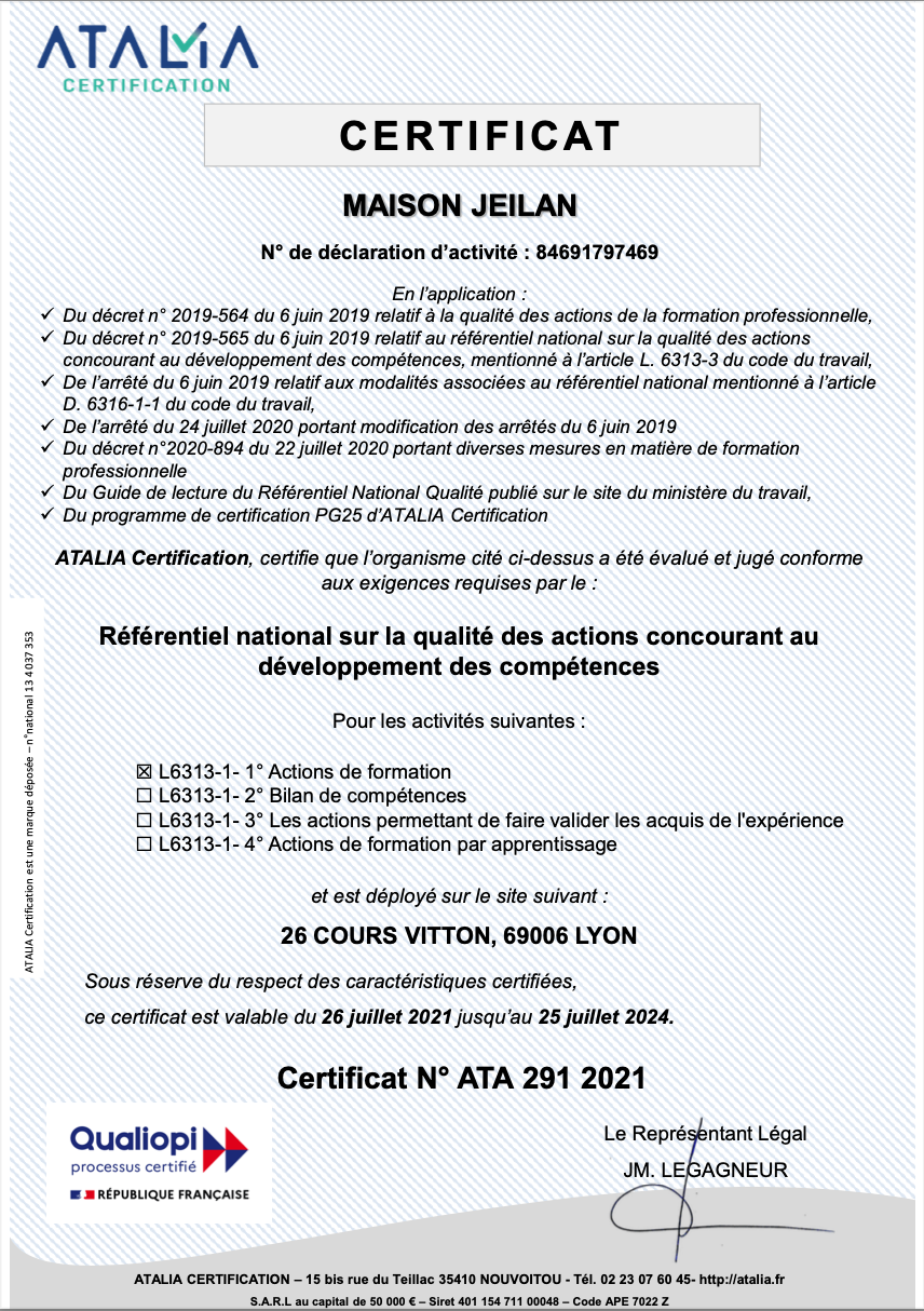 Certification Qualiopi